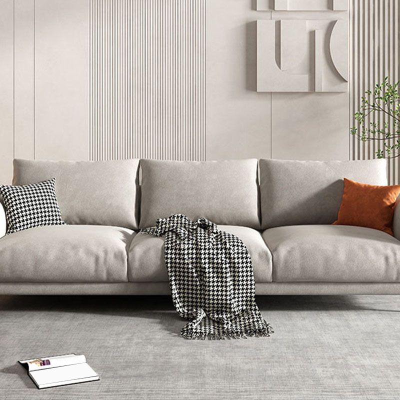 Sièges contemporains beige avec oreillers canapé de bras carré pour le salon