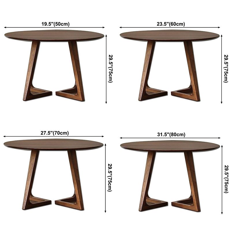 Contemporary Style Round Solid Wood Table Sled Base Dining Table for Home Clearhalo ' dining_table' 'Dining Tables & Seating' 'Dining Tables' 'furn' 'furn_dining_table' 'Furniture' 'furniture_dining_table' 'Kitchen & Dining Furniture' 'kitchen&dining_furn' 'kitchen' 'kitchen_dining_table' 1200x1200_8b3b9d12-e56b-4a70-9128-622a42fdeced