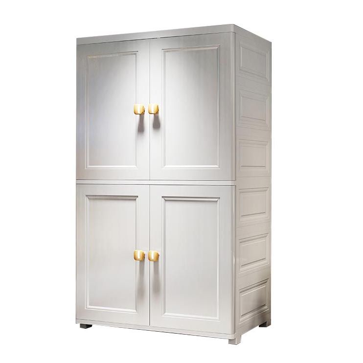 Plastic Wardrobe Armoire Contemporary Hinged Wardrobe Cabinet Clearhalo 'Armoires & Wardrobes' 'armoires_wardrobes' 'Bedroom Furniture' 'furn' 'furn_armoires_wardrobes' 'Furniture' 1200x1200_8b3c3d92-39c5-4eb2-b49f-5a4e64e2457b