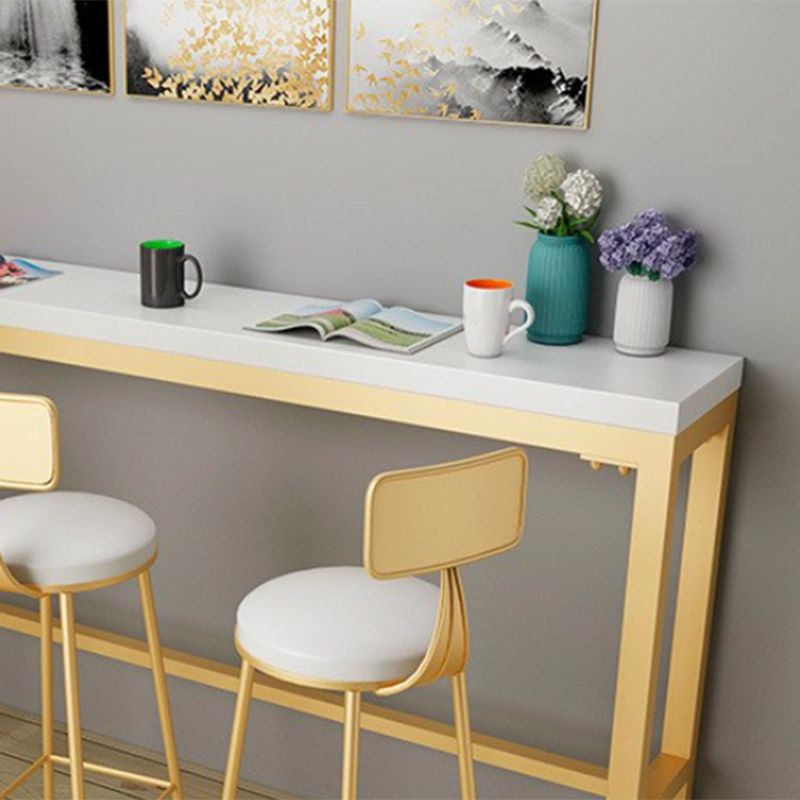 Tavolo da bar rettangolo in stile glam tavolo da pranzo in legno in legno solido