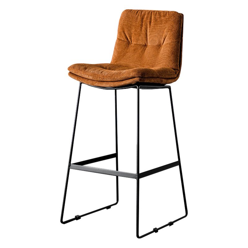 Modern Bucket Low Back Bar Stool Iron Legs Footrest Indoor Counter Stool Clearhalo 'Bar Furniture' 'Bar Stools' 'bar_stools' 'furn' 'furn_bar_stools' 'furniture_bar_stools' 'Kitchen & Dining Furniture' 'kitchen&dining_furn' 'kitchen' 'kitchen_furn' Furniture' 1200x1200_8b3d02f0-d161-4127-bbb3-7557a4c0453e