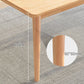 Modern Natural Rectangular Rubberwood Dining Table with 4 Legs