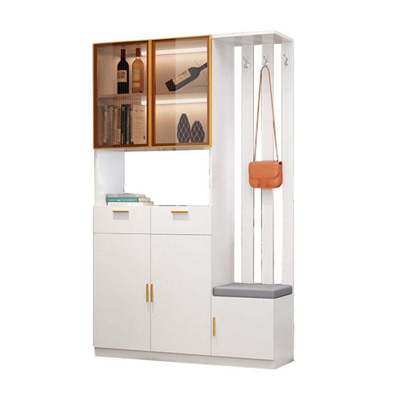 Contemporary 3-door Wooden 11.81" Wide Accent Cabinet with Drawer Clearhalo 'Cabinets & Chests' 'cabinets_chests' 'furn' 'furn_cabinets_chests' 'Furniture' 'Living Room Furniture' 1200x1200_8b3ddfcd-e8e2-4316-a1e2-8cac8d90ee56