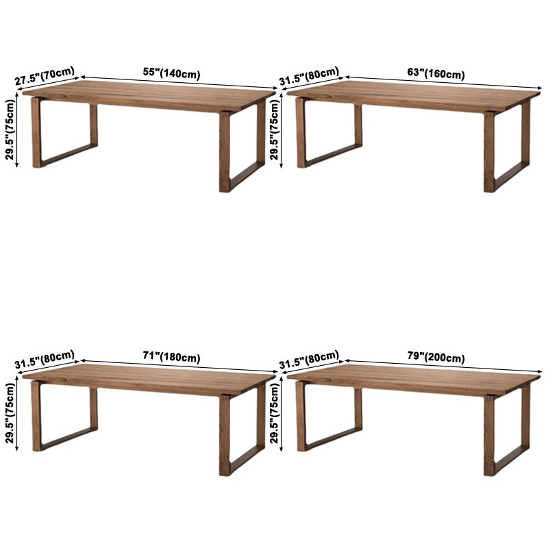 Glam Solid Wood Brown Dining Table Rectangle Shape Standard Dining Table for Kitchen Clearhalo ' dining_table' 'Dining Tables & Seating' 'Dining Tables' 'furn' 'furn_dining_table' 'Furniture' 'furniture_dining_table' 'Kitchen & Dining Furniture' 'kitchen&dining_furn' 'kitchen' 'kitchen_dining_table' 1200x1200_8b3f34d2-70ea-437c-8ebf-69baa36fb69d