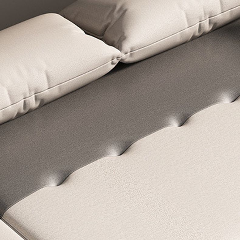 Square Arms Foldable Futon Pillow Included Sleeper Sofa with Storage