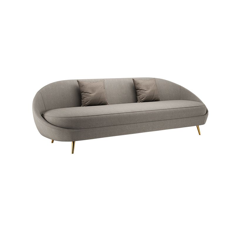 Sloped Arm Curved Sofa with Tight Back Contemporary Sofa for Apartment Clearhalo 'furn' 'furn_sofas' 'Furniture' 'Living Room Furniture' 'Sofa' 'sofas' 1200x1200_8b419b96-b958-4a18-ac2d-a67f156a9b51
