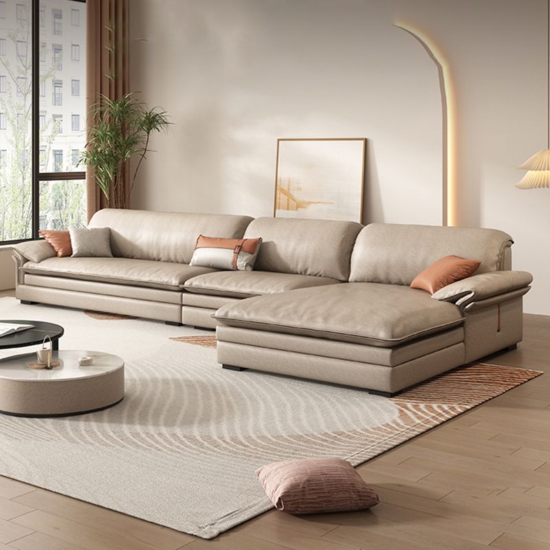 Fuci in pelle 29,5 "H divano moderno cuscino da cuscino divano e chaise