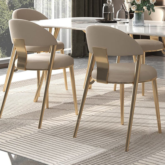 Contemporánea 1/4/5/7 Piezas Muebles Mesa de comedor de piedra Rectángulo colocado en blanco