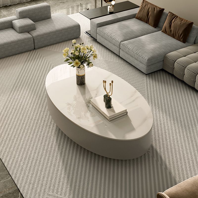 Glam Slate Coffee Cocktail Table Frame Oval Pedestal Coffee Table for Home Clearhalo 'Coffee & Accent Tables' 'Coffee Tables' 'coffee_tables' 'furn' 'furn_coffee_tables' 'Furniture' 'Living Room Furniture' 1200x1200_8b4413a9-4a0e-4179-8958-4c9b09000144