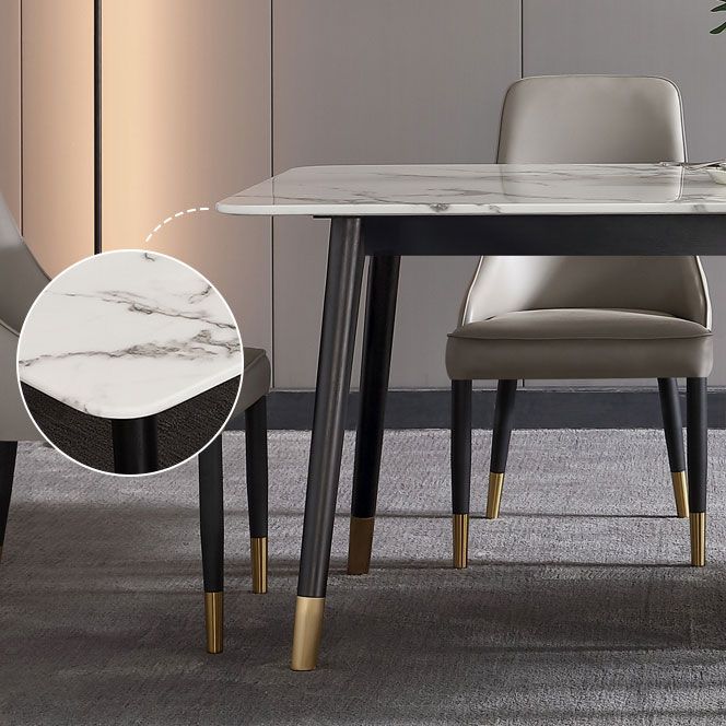 Marble Luxury Dining Table 4 Legs Base Rectangle Table for Home Clearhalo ' dining_table' 'Dining Tables & Seating' 'Dining Tables' 'furn' 'furn_dining_table' 'Furniture' 'furniture_dining_table' 'Kitchen & Dining Furniture' 'kitchen&dining_furn' 'kitchen' 'kitchen_dining_table' 1200x1200_8b4453b0-cfb8-4ccc-b51a-8382e5982747