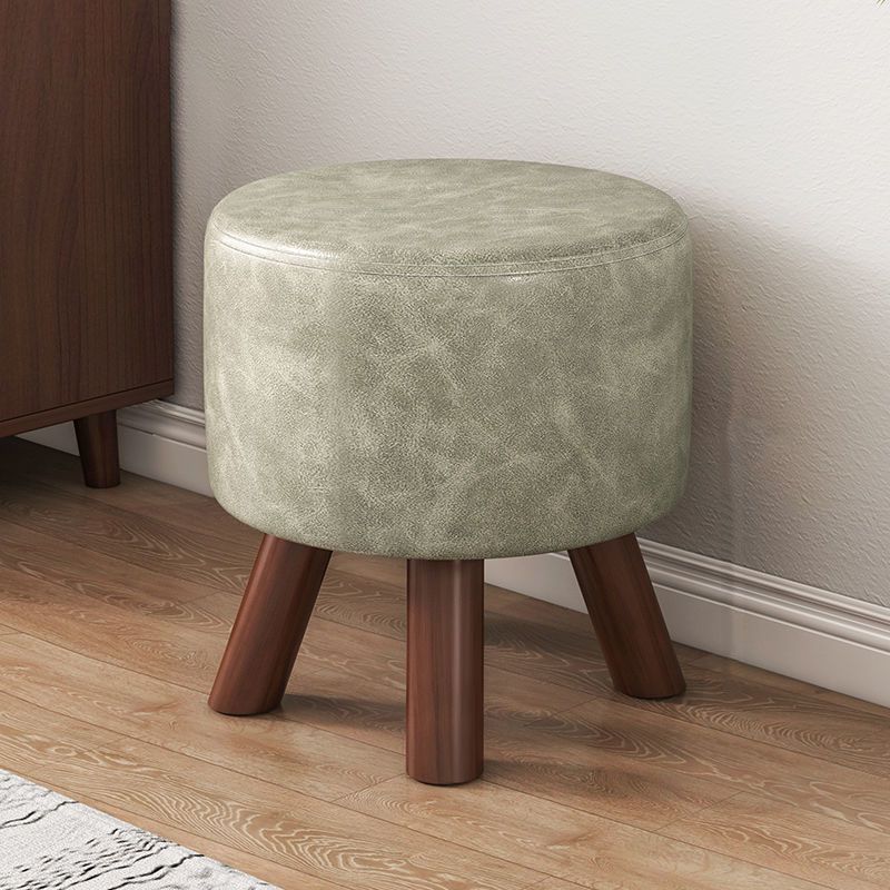 Faux Leather Standard Square / Round Pure Color Standard for Drawing Room Clearhalo 'furn' 'furn_ottomans_poufs' 'Furniture' 'Living Room Furniture' 'Ottomans & Poufs' 'ottomans_poufs' 1200x1200_8b44bd6c-84d0-4840-a138-676ba6a18b66