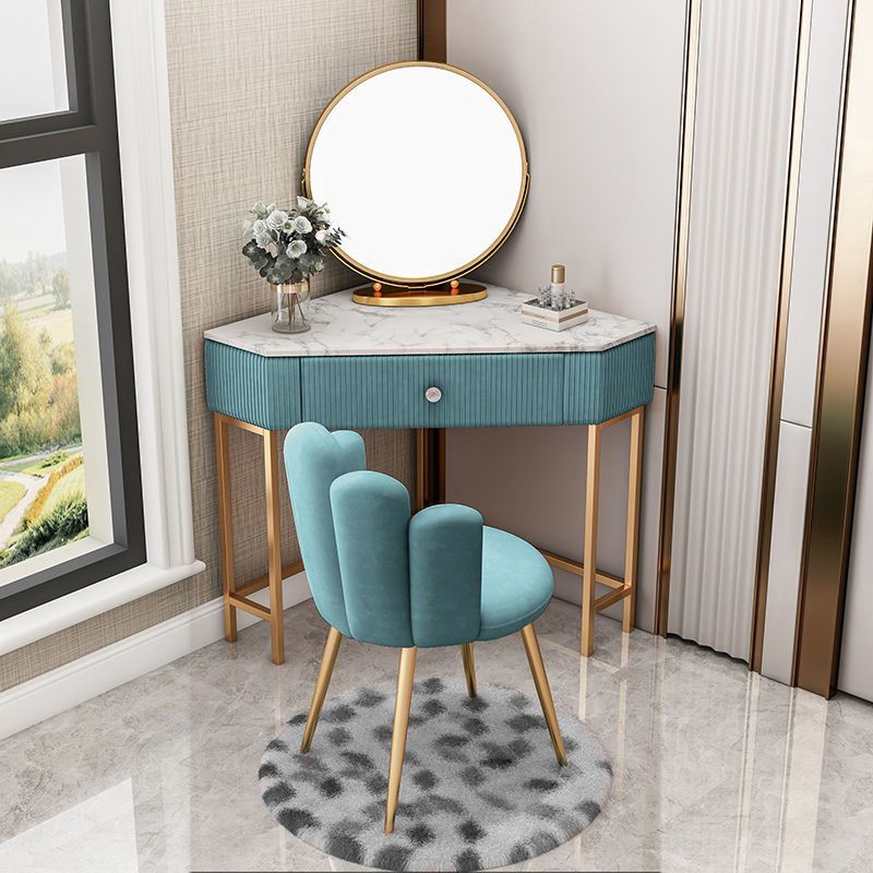 Cossero de metal de tocador glamoroso de 27 "de ancho con cajón