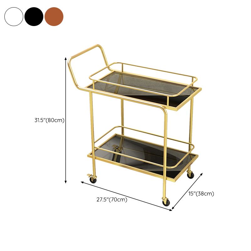 Contemporary 31.5"H Prep Table Rectangular Metal Rolling Prep Table for Dining Room Clearhalo 'furn' 'furn_kitchen_islands_carts' 'Furniture' 'Kitchen & Dining Furniture' 'Kitchen Islands & Carts' 'kitchen_islands_carts' 1200x1200_8b476430-fa53-47db-914c-0e8e00129823