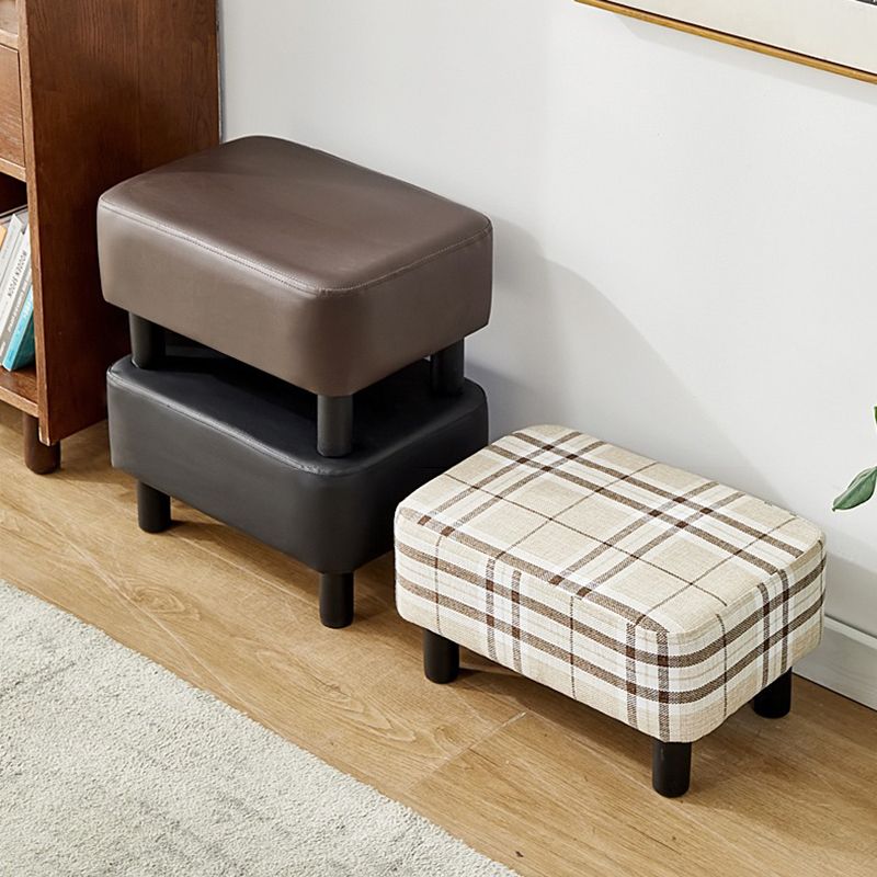 Contemporary Ottoman Faux Leather Upholstered Rectangle Ottoman Clearhalo 'furn' 'furn_ottomans_poufs' 'Furniture' 'Living Room Furniture' 'Ottomans & Poufs' 'ottomans_poufs' 1200x1200_8b47c43b-f982-45b6-99d6-ea654e4be9e0