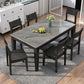 Mid-Century Modern Dining Table Sintered Stone Dining Table with Wooden Base for Kitchen Clearhalo ' dining_table' 'Dining Tables & Seating' 'Dining Tables' 'furn' 'furn_dining_table' 'Furniture' 'furniture_dining_table' 'Kitchen & Dining Furniture' 'kitchen&dining_furn' 'kitchen' 'kitchen_dining_table' 1200x1200_8b47e941-2630-40d3-9bbc-4a02ce1e810a