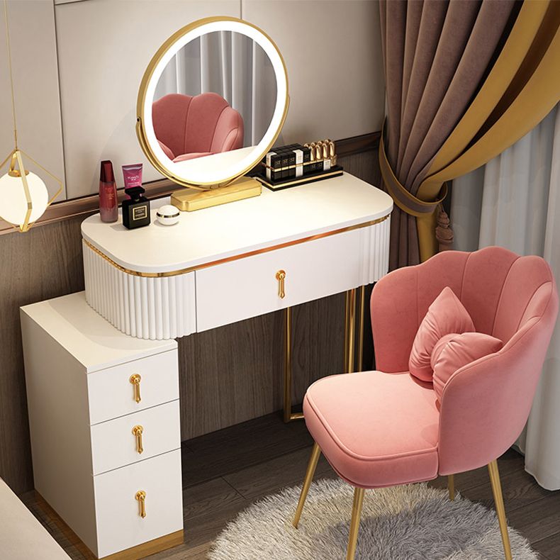 Glam Wood maquillador tocador de tocador escritorio de tocador de maquillaje con cajón