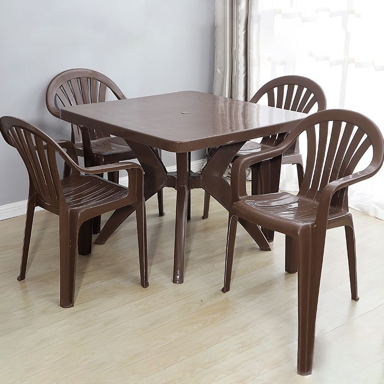 Contemporary Plastic Side Arm Chair Windsor Back Stacking Side Chair for Home Use Clearhalo ' kitchen&dining_furn' 'Dining Chairs' 'Dining Tables & Seating' 'dining_chair' 'furn' 'furn_dining_chair' 'Furniture' 'furniture_dining_chair' 'Kitchen & Dining Furniture' 'kitchen' 1200x1200_8b48f3da-5ca0-461a-9e0e-3bb9499d0d5d