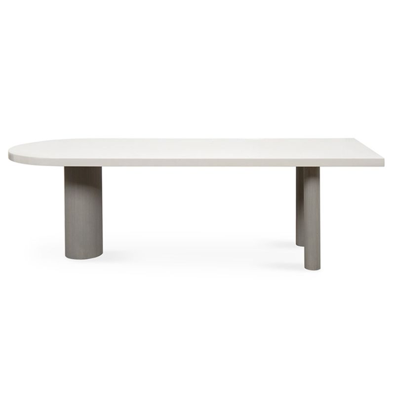 Irregular Pine Solid Wood Dining Table Modern White Top Island Table with 3 Legs Clearhalo ' dining_table' 'Dining Tables & Seating' 'Dining Tables' 'furn' 'furn_dining_table' 'Furniture' 'furniture_dining_table' 'Kitchen & Dining Furniture' 'kitchen&dining_furn' 'kitchen' 'kitchen_dining_table' 1200x1200_8b4c72c1-ec92-4563-a3b8-edac13666943