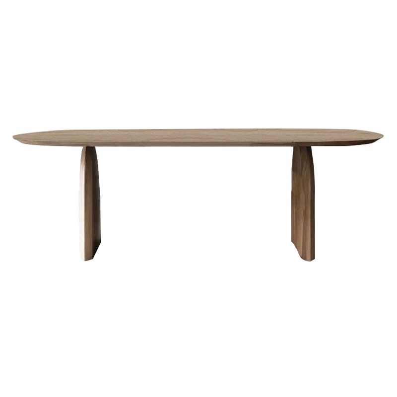 Modern Indoor Pine Wood Table for Restaurant Oval Dining Table with Double Pedestal Clearhalo ' dining_table' 'Dining Tables & Seating' 'Dining Tables' 'furn' 'furn_dining_table' 'Furniture' 'furniture_dining_table' 'Kitchen & Dining Furniture' 'kitchen&dining_furn' 'kitchen' 'kitchen_dining_table' 1200x1200_8b4cf885-a6cf-4312-b430-2e0a355a1656