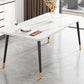Industrial Style MDF Dining Table 4 Legs Carbon Steel Base Rectangle Table for Home Clearhalo ' dining_table' 'Dining Tables & Seating' 'Dining Tables' 'furn' 'furn_dining_table' 'Furniture' 'furniture_dining_table' 'Kitchen & Dining Furniture' 'kitchen&dining_furn' 'kitchen' 'kitchen_dining_table' 1200x1200_8b4dec26-6144-49b2-9b3f-c1333e169c07