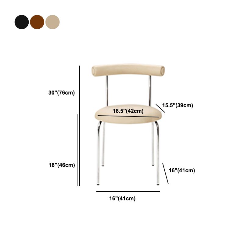 Modern Armless Dining Chairs Stackable Low Back Dining Chair Clearhalo 'Dining Chairs' 'Dining Tables & Seating' 'dining_chair' 'furn' 'furn_dining_chair' 'Furniture' 'Kitchen & Dining Furniture' 1200x1200_8b50b7ae-0b18-4899-a268-a91b23a53a4d