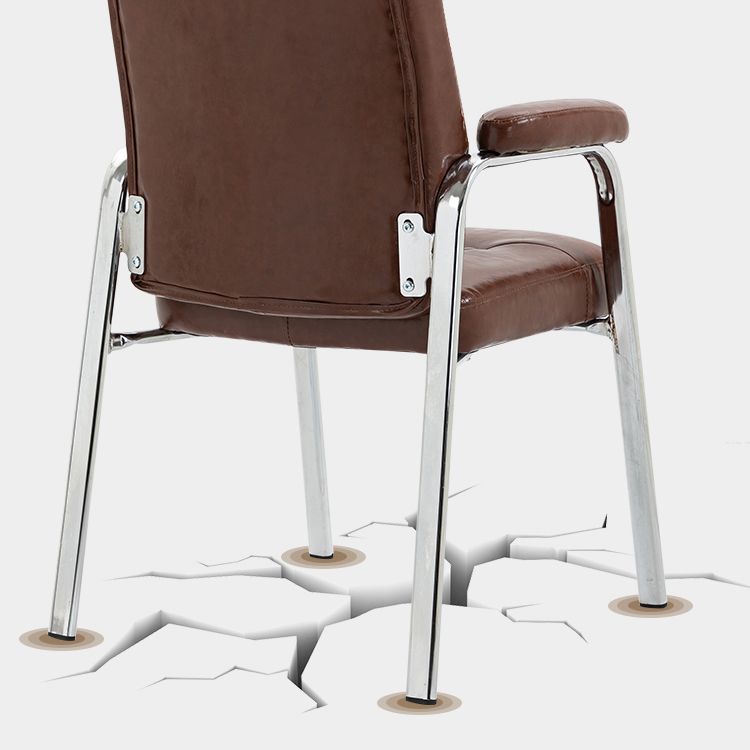 Contemporary Style Leather Dining Chairs Solid Back Arm Dining Side Chairs Clearhalo ' kitchen&dining_furn' 'Dining Chairs' 'Dining Tables & Seating' 'dining_chair' 'furn' 'furn_dining_chair' 'Furniture' 'furniture_dining_chair' 'Kitchen & Dining Furniture' 'kitchen' 1200x1200_8b512c00-e6f0-4e93-b78c-0fee4a75f4c4