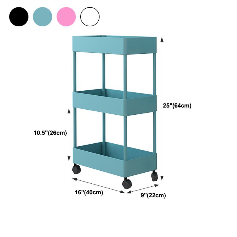 Scandinavian Etagere Bookshelf Metal Frame Plastic Shelf Bookshelf with Caster Wheels Clearhalo 'Bookcases' 'furn' 'furn_bookcases' 'Furniture' 'furniture_bookcases' 'kitchen' 'kitchen_bookcases' 'Living Room Furniture' 'Office Furniture' 1200x1200_8b51c5b4-c61d-4c07-bd7d-448a995c3adf