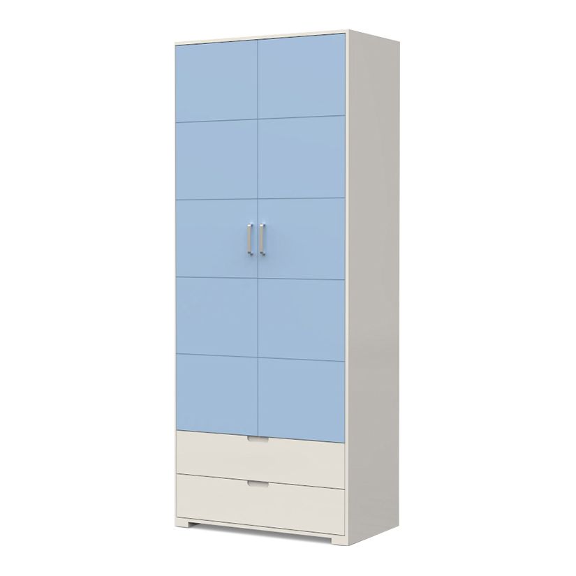 Eigentijdse garderobe houten slaapkamer garderobe kast met 2 laden