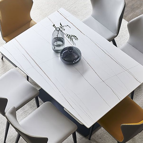 Rectangle Contemporary Dining Table Sintered Stone Table with Black Pedestal Base Clearhalo ' dining_table' 'Dining Tables & Seating' 'Dining Tables' 'furn' 'furn_dining_table' 'Furniture' 'furniture_dining_table' 'Kitchen & Dining Furniture' 'kitchen&dining_furn' 'kitchen' 'kitchen_dining_table' 1200x1200_8b523594-9e70-4777-81a1-ea6ff1a5391d