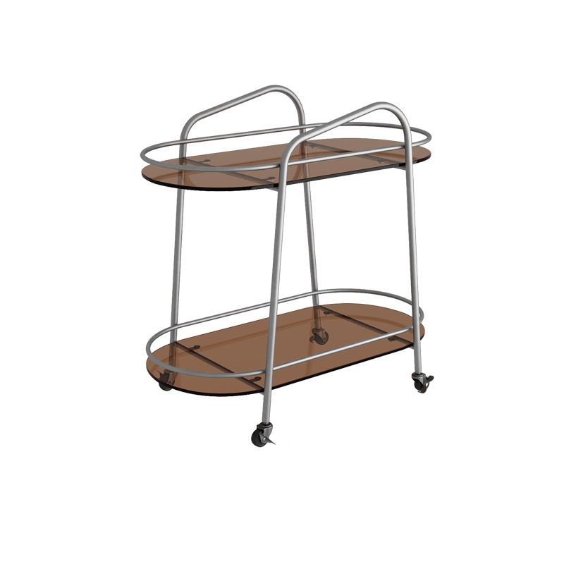 Modern 2-Tier Corner Table 4 Legs Oval Side End Table with Storage Clearhalo 'Coffee & Accent Tables' 'End & Side Tables' 'end_side_tables' 'furn' 'furn_end_side_tables' 'Furniture' 'Living Room Furniture' 1200x1200_8b52b216-afce-48af-ad59-051ae29a8cb3