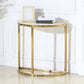 Glam Stone End Table Scratch Resistant Console Table for Hall Clearhalo 'Console Tables' 'console_tables' 'Entry & Mudroom Furniture' 'furn' 'furn_console_tables' 'Furniture' 1200x1200_8b536bf9-ba4b-4eed-b525-a43ebc6263eb