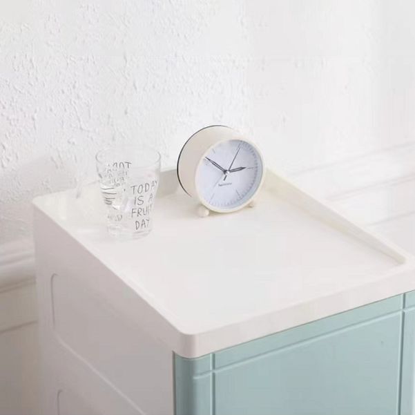 37.4" H 2/3-Drawer Nightstand 1-Door Plastic Night Table in White/Green/Grey Clearhalo 'Bedroom Furniture' 'furn' 'furn_night_stand' 'Furniture' 'night_stand' 'Nightstands' 1200x1200_8b538052-4642-402a-93ae-5bb831053012