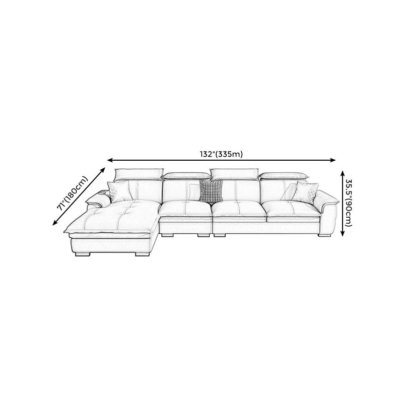 Grey Pillowed Back Cushions Furniture Sectionals with Pillows Clearhalo 'furn' 'furn_sectionals' 'Furniture' 'furniture_sectionals' 'kitchen' 'kitchen_sectionals' 'Living Room Furniture' 'Sectionals' 1200x1200_8b54e8fa-cf88-4303-8587-709fcdd71e63