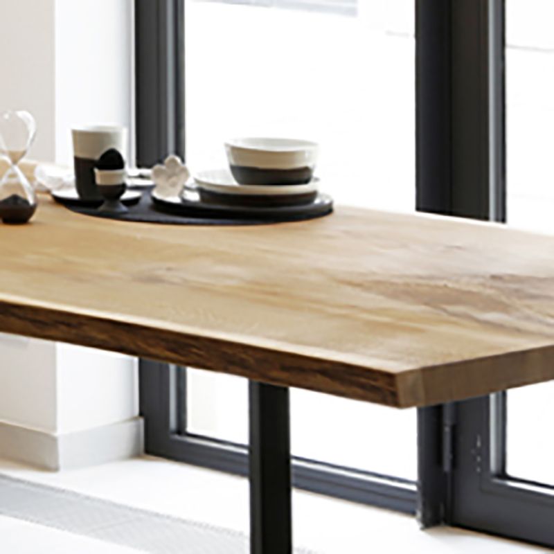 Industrial Solid Wood Table for Restaurant Rectangle Dining Table with Trestle Base Clearhalo 'Dining Tables & Seating' 'Dining Tables' 'dining_table' 'furn' 'furn_dining_table' 'Furniture' 'furniture_dining_table' 'Kitchen & Dining Furniture' 1200x1200_8b55eca0-e577-410a-854a-838078b0adfb