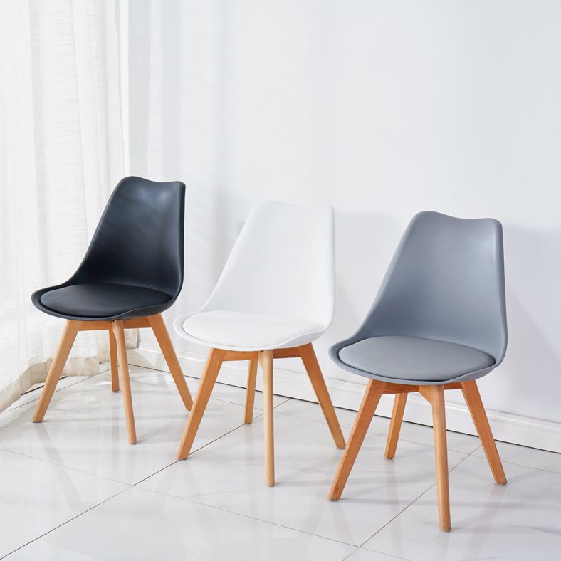 Glam Style Dining Room Wooden Side Chair Matte Finish Solid Back Dining Chair Clearhalo ' kitchen&dining_furn' 'Dining Chairs' 'Dining Tables & Seating' 'dining_chair' 'Furniture' 'furniture_dining_chair' 'Kitchen & Dining Furniture' 'kitchen' 1200x1200_8b58699d-07c5-4afd-a50e-7580bf68e229