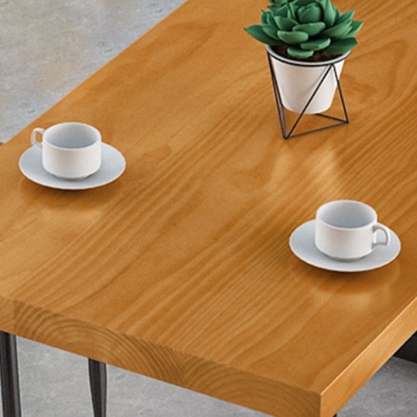 Pine Wood Bar Dining Table Industrial Rectangle Bar Table with Trestle for Balcony Clearhalo 'Bar Furniture' 'Bar Tables' 'bar_tables' 'furn' 'furn_bar_tables' 'Furniture' 'furniture_bar_tables' 'Kitchen & Dining Furniture' 1200x1200_8b5a77bb-dc0b-44ad-b2af-4df2b57cb3df