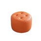 Pouf moderne du milieu du siècle Pouf Ottoman authentique en cuir rembourré de forme de cylindre tufted ottoman