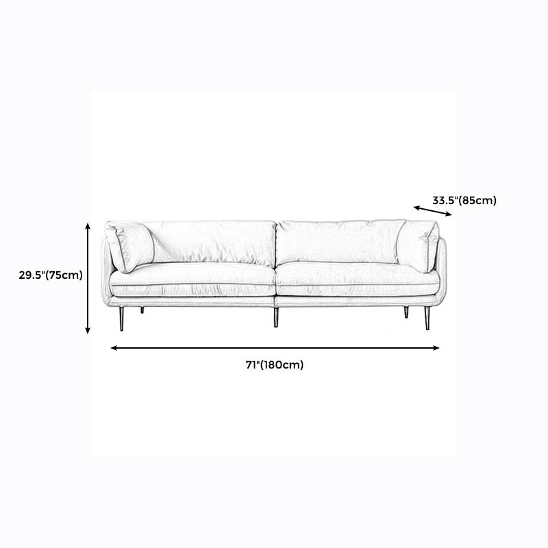 Art de tissu de style moderne et canapé rectangle de riz coriaceux blanc