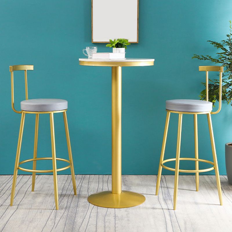 Metal Low Back Dining Stools Glam Armless Bar Stools with Gold Metal Base Clearhalo 'Bar Furniture' 'Bar Stools' 'bar_stools' 'furn' 'furn_bar_stools' 'Furniture' 'Kitchen & Dining Furniture' 1200x1200_8b609e1f-3d7f-42df-8c0e-c0f3131a1873