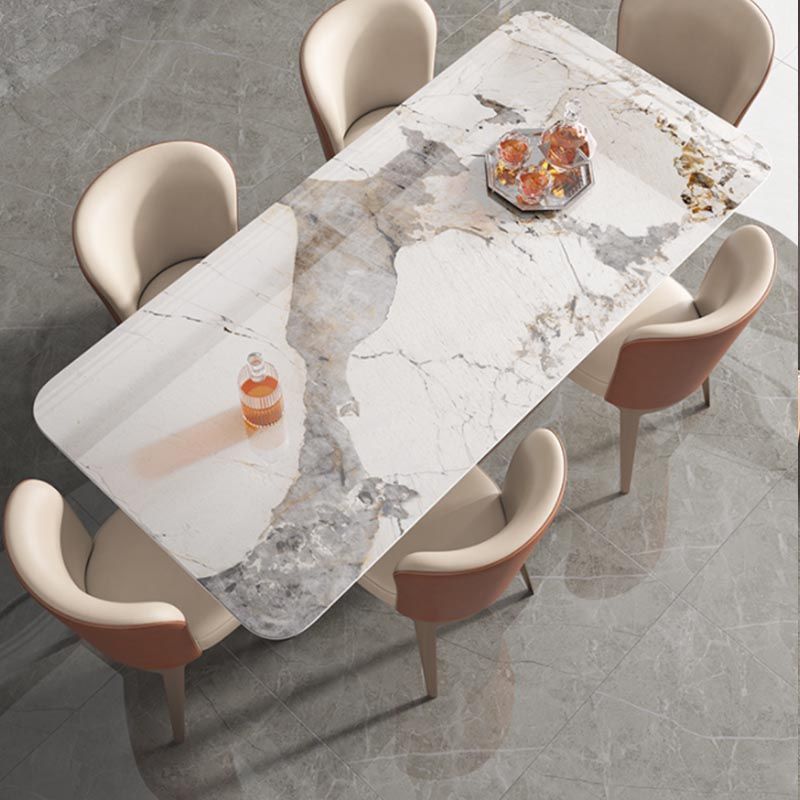 Rose Base Pedestal Casual Dining Table Rectangle Traditional Luxury Dining Table Clearhalo 'Dining Tables & Seating' 'Dining Tables' 'dining_table' 'furn' 'furn_dining_table' 'Furniture' 'Kitchen & Dining Furniture' 1200x1200_8b60e932-0426-4fad-a98e-349309ba5c2c