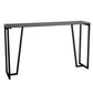 Mesa rectangular contemporánea con altura de barra, mesa de comedor interior de hierro y piedra