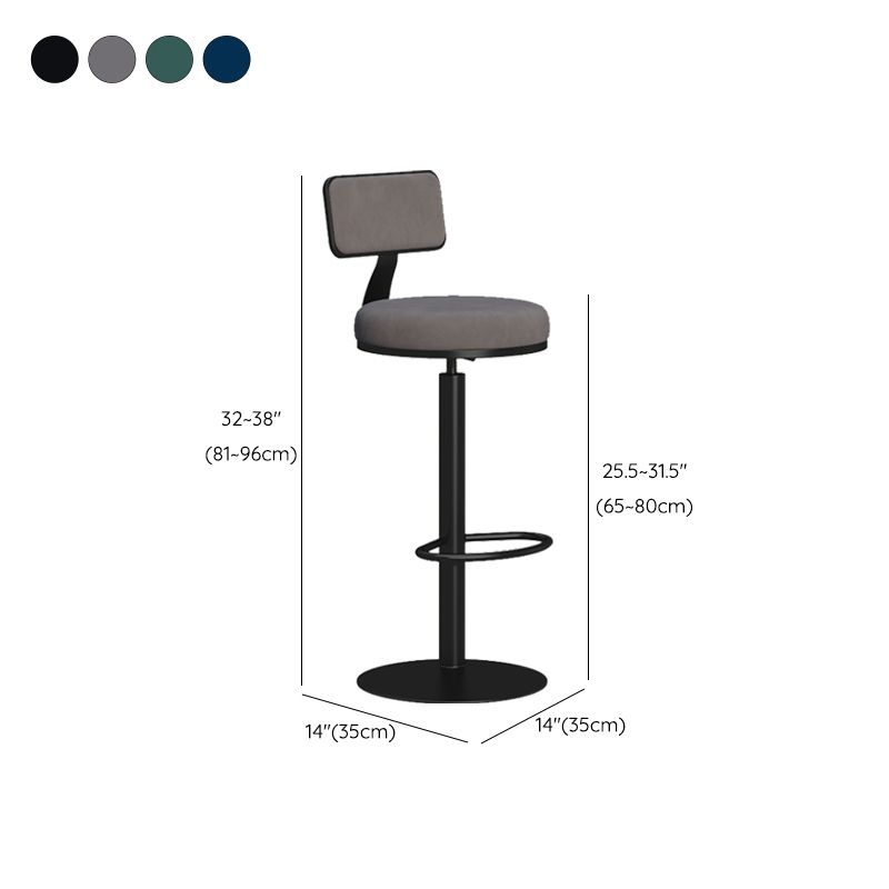 Contemporary Low Back Counter Height Stools with Footrest for Living Room Clearhalo 'Bar Furniture' 'Bar Stools' 'bar_stools' 'furn' 'furn_bar_stools' 'Furniture' 'Kitchen & Dining Furniture' 1200x1200_8b616ed0-b32b-42b8-99c3-8edd61e3fb3d