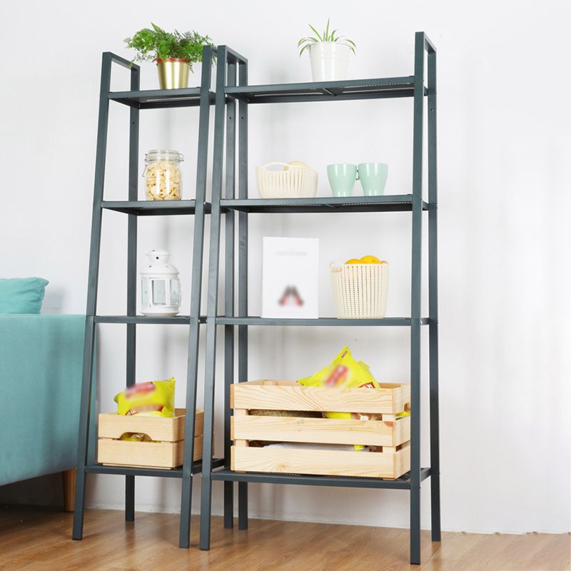 57.87" H Bookshelf Industrial Style Steel 4 Shelves Shelf for Home Office Clearhalo 'Bookcases' 'furn' 'furn_bookcases' 'Furniture' 'furniture_bookcases' 'kitchen' 'kitchen_bookcases' 'Living Room Furniture' 'Office Furniture' 1200x1200_8b61bee6-f57b-453e-92b8-2e4c311aa1ff