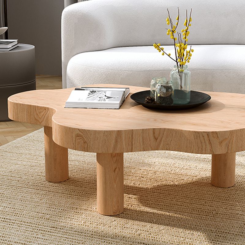 Solid Wood Cloud-Shaped Coffee Table Nordic 3 Legs Cocktail Table Clearhalo 'Coffee & Accent Tables' 'Coffee Tables' 'coffee_tables' 'furn' 'furn_coffee_tables' 'Furniture' 'Living Room Furniture' 1200x1200_8b62e540-2c47-47e6-a957-1f4e5f3721fb