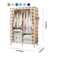 Metal Modern Armoire Shelves Storage Wardrobe Closet with Garment Rod
