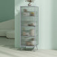 Industrial Curio Cabinet Metal Glass Doors Storage Cabinet for Bedroom