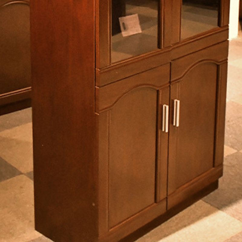 Contemporary Bookshelf Brown Engineered Wood Vertical Shelf Bookcase