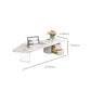 Tavolino da cocktail moderno in ardesia a forma libera con 2 cassetti, bianco