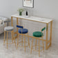 Glam Pub Height Dining Table Stone Top Pub Table for Living Room