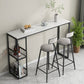 Juego de mesa de bar con pedestal doble moderno, mesa de bar con estructura de hierro de 1/3 piezas y taburetes
